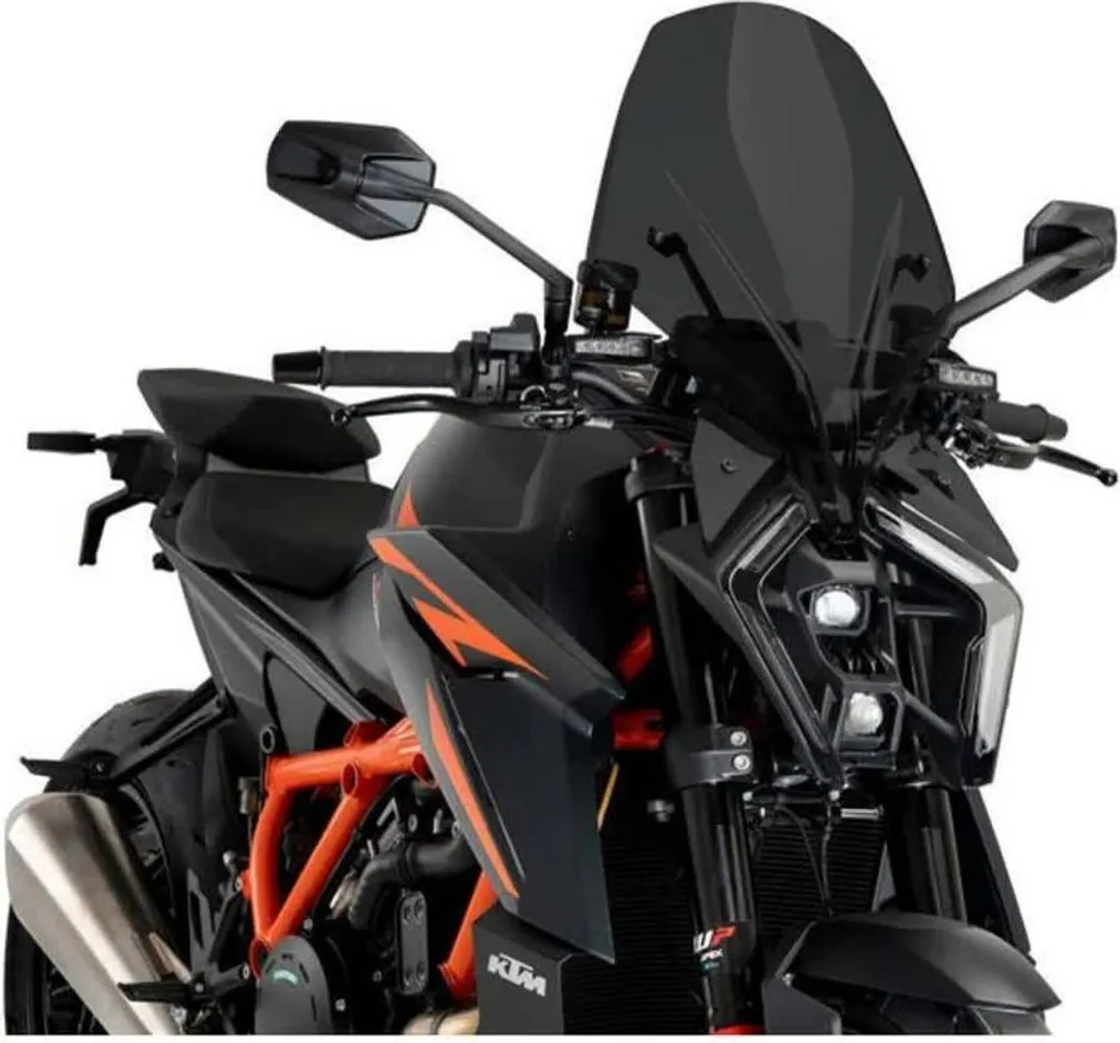 Bulle Touring PUIG Dunkelrauch Homologuée ABE pour Moto KTM Orange