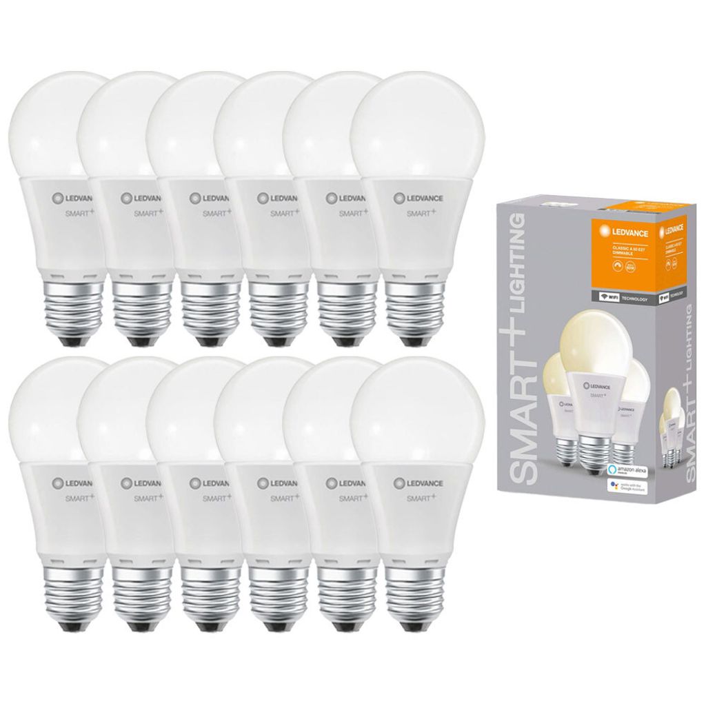 12 x Ledvance LED Smart+ Birne A60 9W = 60W E27 matt 806lm Produktbild 