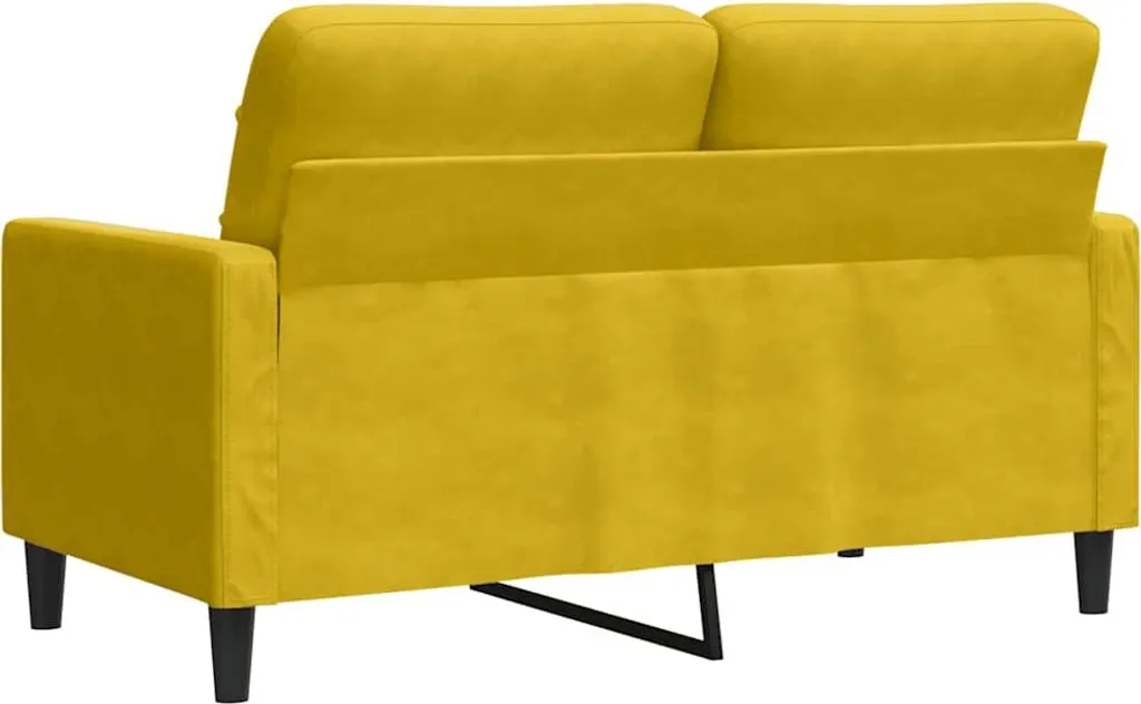 Canapé 2 places velours jaune 120 cm - Solution déco petit espace