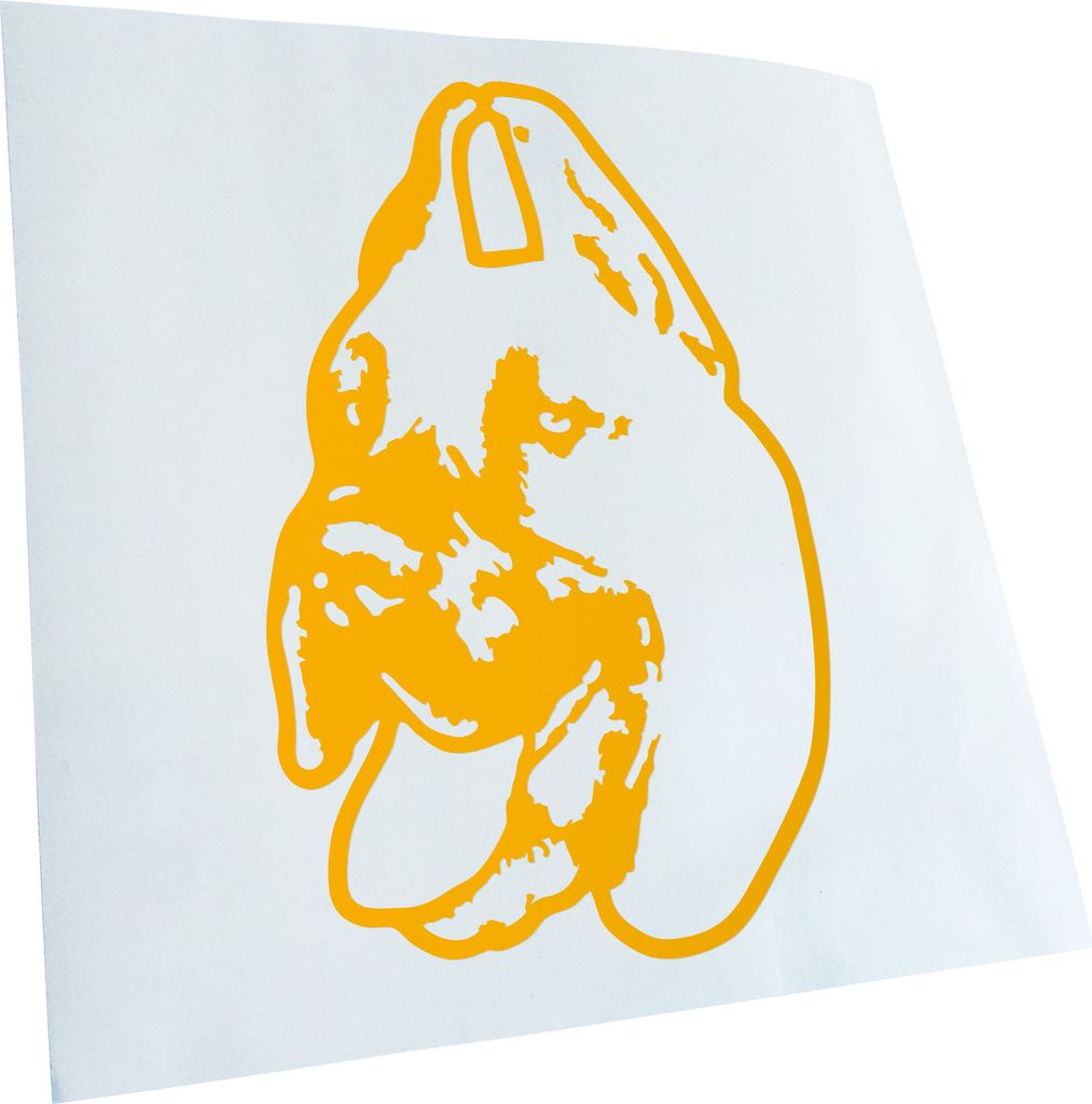 Kiwistar - Autoaufkleber - Great dane Hund - Gelb - 60x38cm - Aufkleber für Auto, Laptop, Fahrrad, LKW, Motorrad mehrfarbig JDM Decal Racing