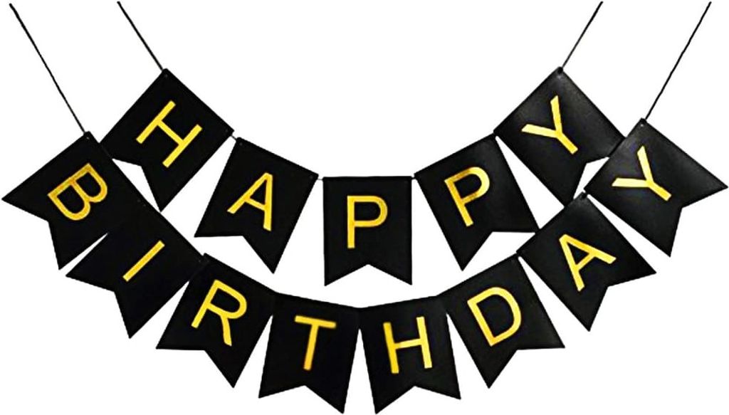 Oblique Unique Happy Birthday Girlande Banner Geburtstag Produktbild 