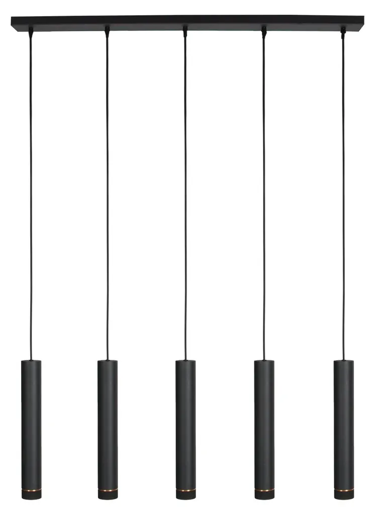Suspension table à manger métal noir éclairage anti-éblouissement