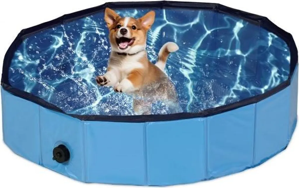 Piscine pour chien robuste 80x20 cm - Fond antidérapant et PVC épais