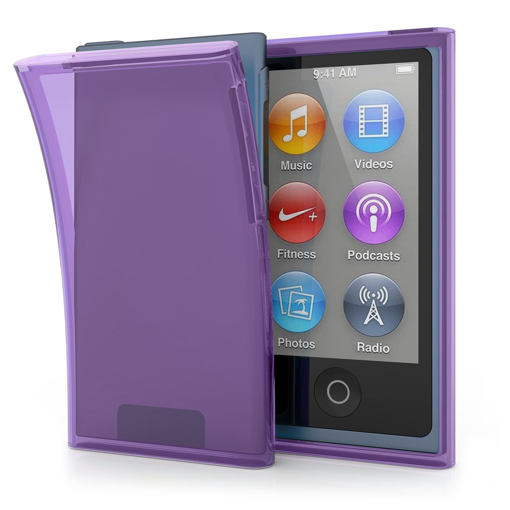 kwmobile Hülle kompatibel mit Apple iPod Nano 7 - Silikon Backcover Schutzhülle - Cover Case in Violett