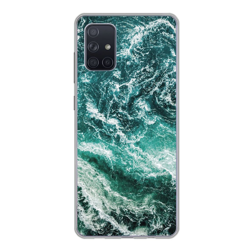 MuchoWow Handyhülle Schutzhülle Hülle für Samsung Galaxy A51 Marmor - Gemustert - Natursteine Silikon Softcase Handy Hülle - Schutzabdeckung