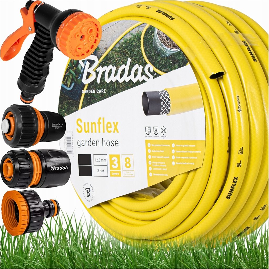 Set Bradas tubo da giardino SUNFLEX 1/2" 30m | pistola, Immagine del prodotto 