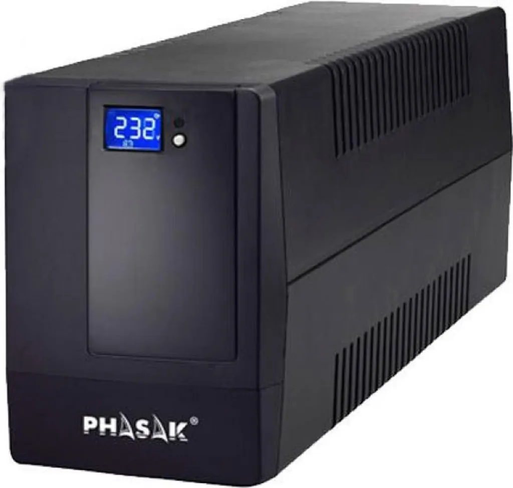 Onduleur de sauvegarde Phasak 600VA Noir pour télétravail