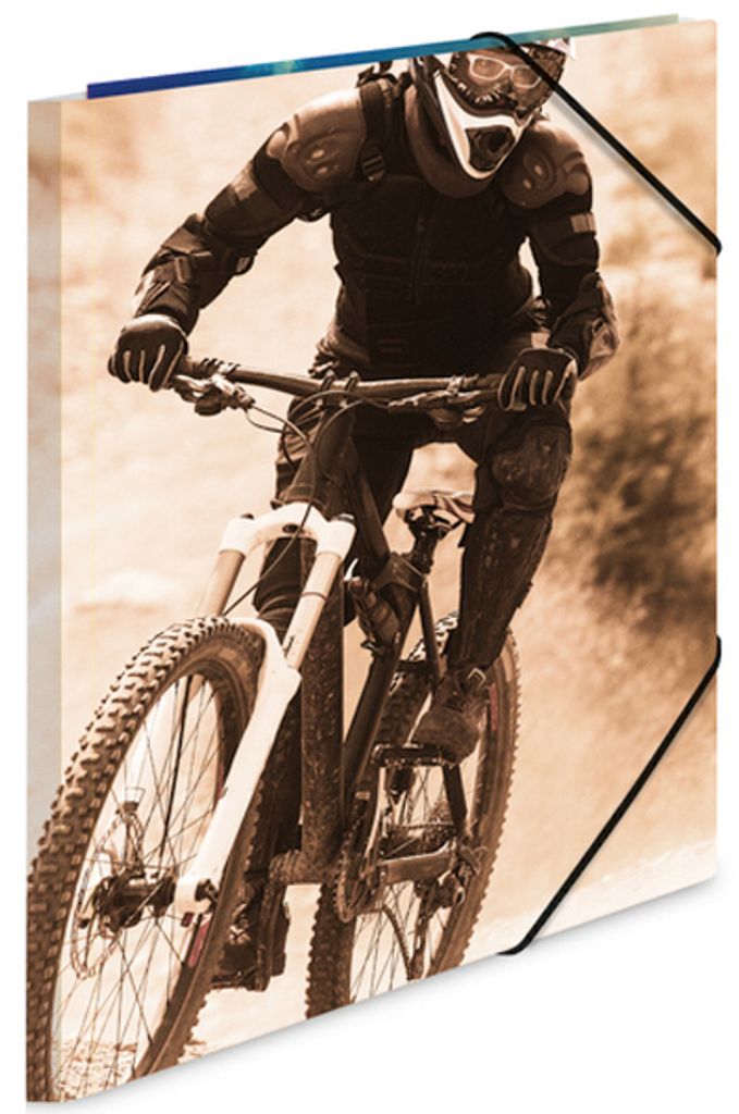 HERMA Eckspannermappe "Mountainbike" aus Karton DIN A3