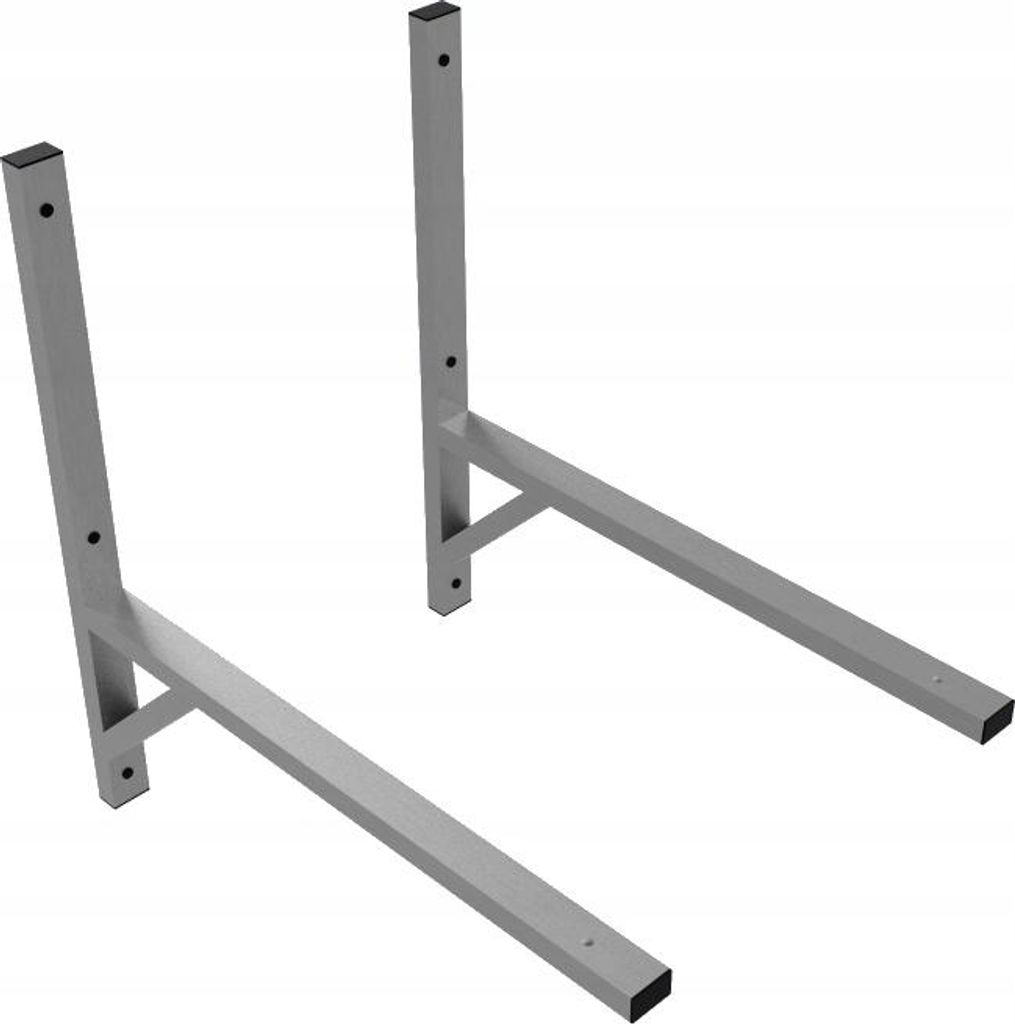 Klimaanlagen Wandkonsole 700 mm – Edelstahl V2A, Wandhalter Set 2 Stück