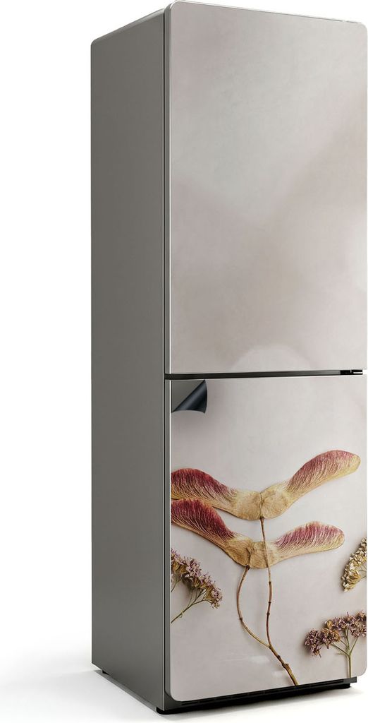 Minimalistisches Pflanzenarrangement – Magnetische Kühlschrank Abdeckung – Dekorfolie magnetisch Küche – Kühlschrank Magnet Deko – selbs...