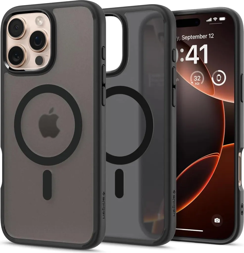 Coque Spigen iPhone 16 Pro Max avec MagSafe Noir - Protection Robuste