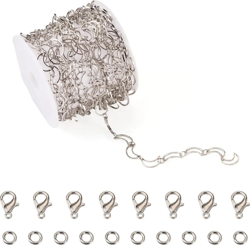 Chaîne laiton anti-ternissement 3m avec fermoirs pour bijoux durables