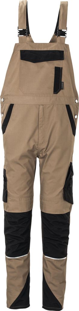 Größe 48 Planam Norit Herren Latzhose sand schwarz Modell 6523