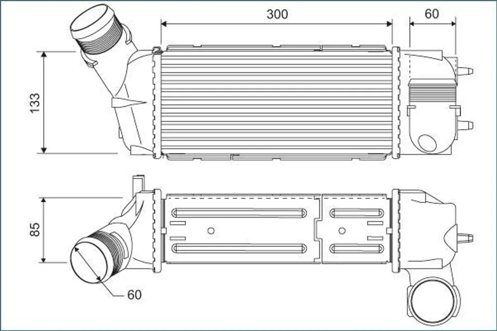 Refroidisseur air de suralimentation pour C4 Picasso et Peugeot 308 SW