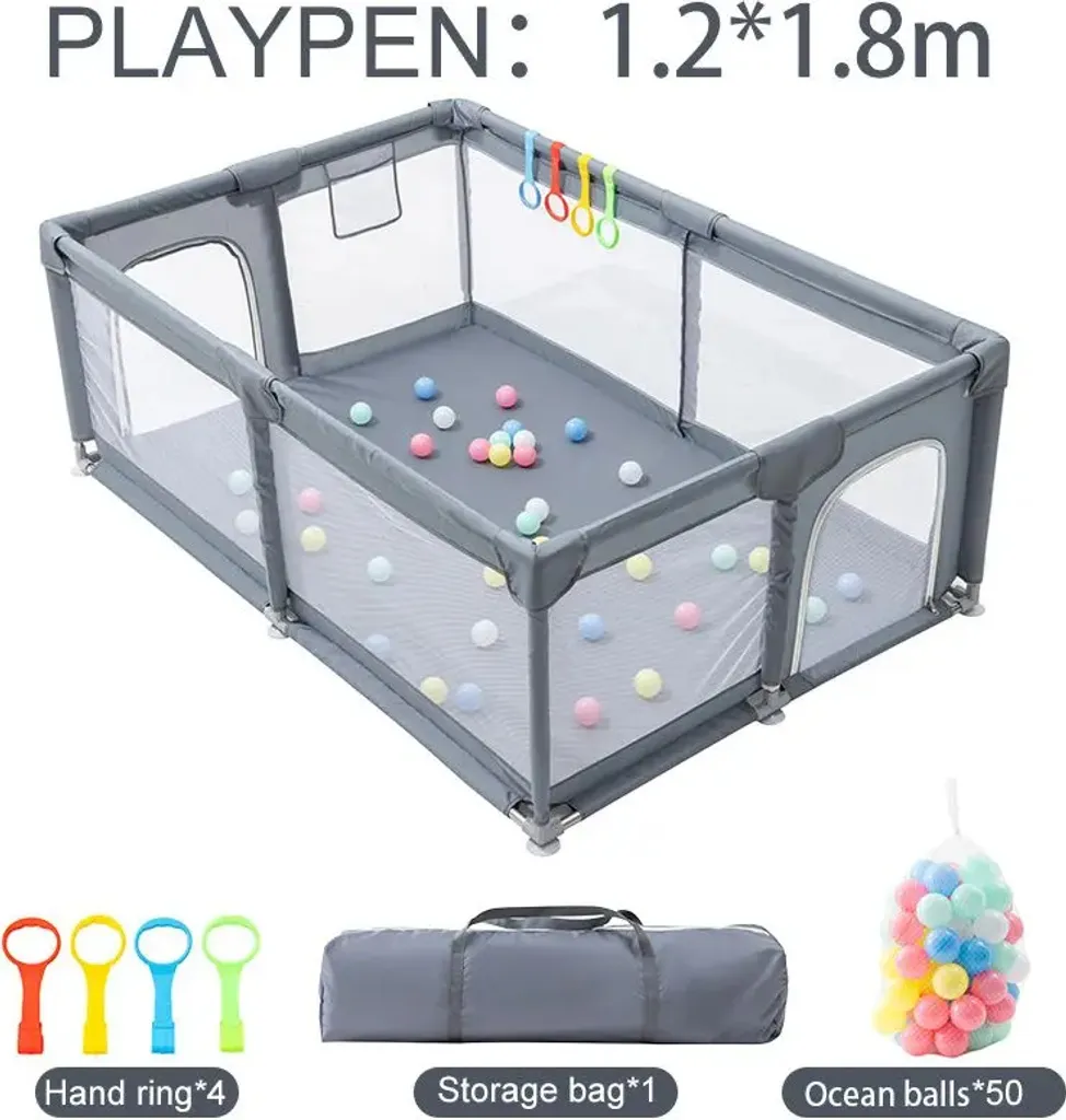 Aire de jeux interactive pour bébé 120x180 cm sécurité renforcée