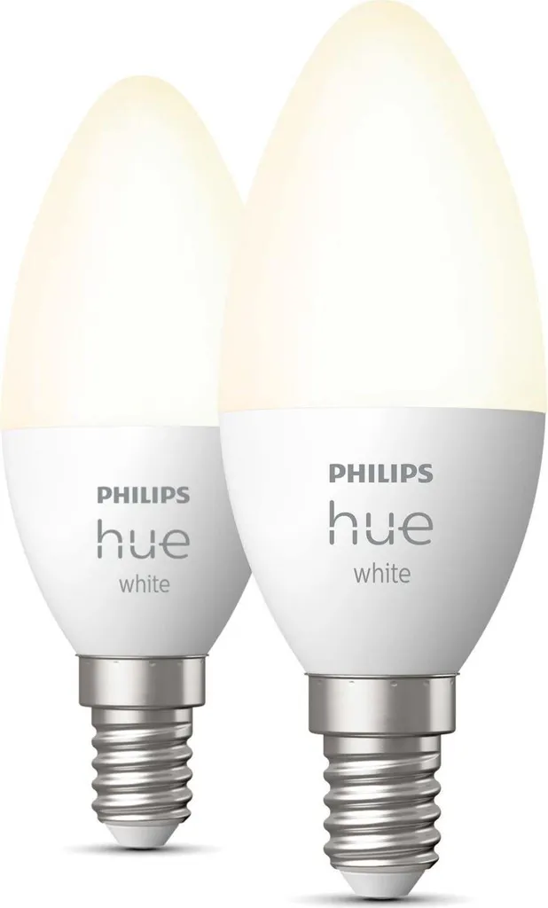 Pack 2 Ampoules E14 Philips Hue White pour Éclairage Connecté Salon