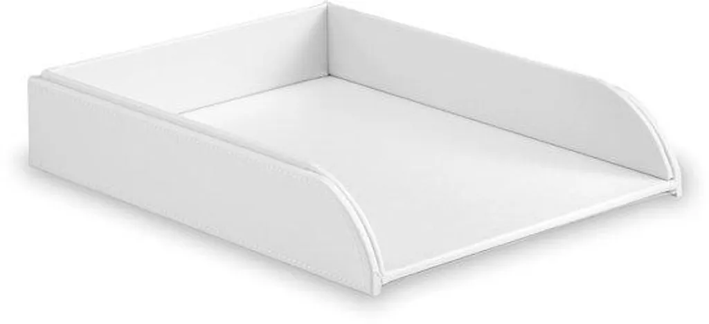 Rangement de bureau blanc pour dossiers A4 et courriers, trieur luxe
