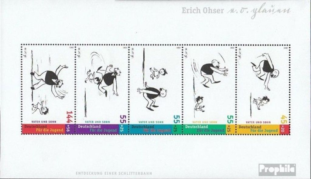 Briefmarken BRD (BR.Deutschland) 2003 Mi Block63 (kompl.Ausg.) postfrisch Vater und Sohn