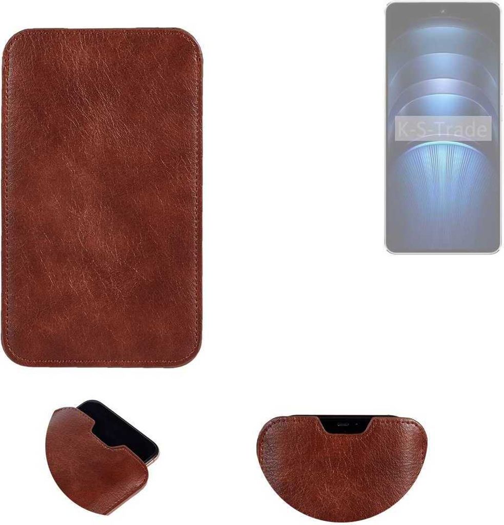 K-S-Trade Schutzhülle Handyhülle kompatibel mit Vivo iQOO Neo9s Pro+ Handytasche Kunstleder Sleeve in braun