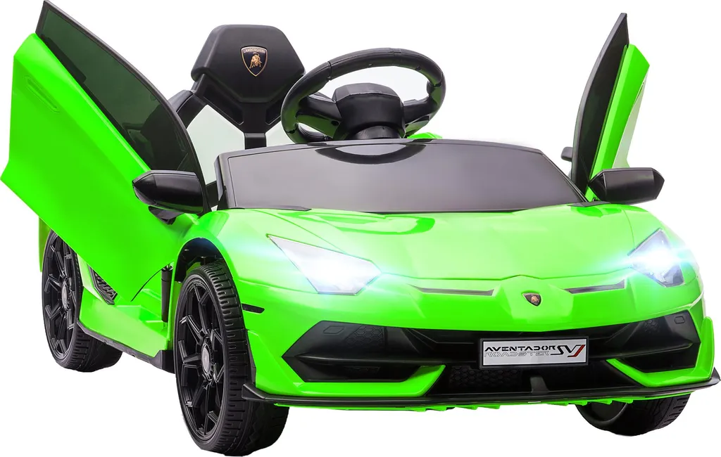 Voiture électrique enfant Lamborghini Aventador SVJ 12V Vert - HOMCOM