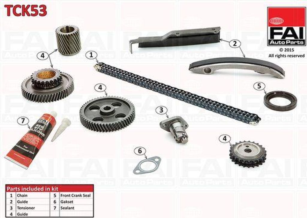 FAI AutoParts TCK53 Steuerkettensatz OE ME200244 kompatibel mit Pajero, Jumper, Sprinter