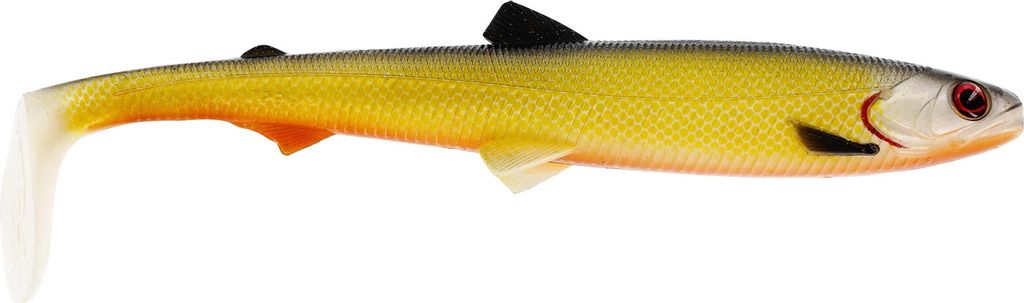 Westin BullTeez Shadtail 24cm 107g Gummifisch für Hecht, Farbe:Official Roach