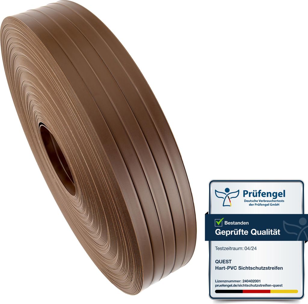 Nastro per recinzioni in PVC 50 m + clip, marrone, 900 Immagine del prodotto 