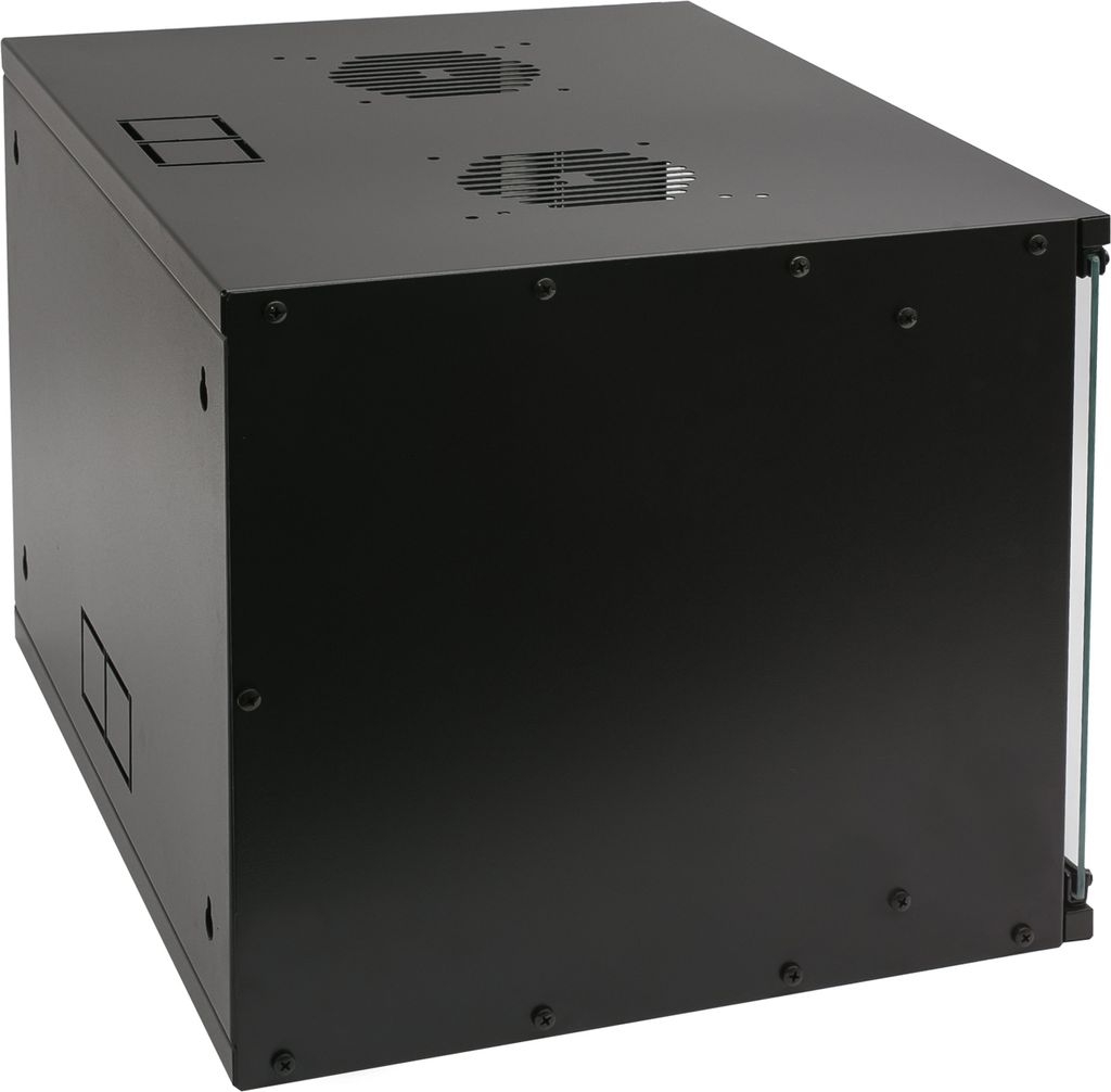 DIGITUS Netwerkkast - 19-inch Rack 4 HE - Niet gemonteerd - wandmontage - 400 mm diep - 319,25 mm bruikbare diepte - draagvermogen 60 kg - glazen deur - SOHO Pro serie - zwart