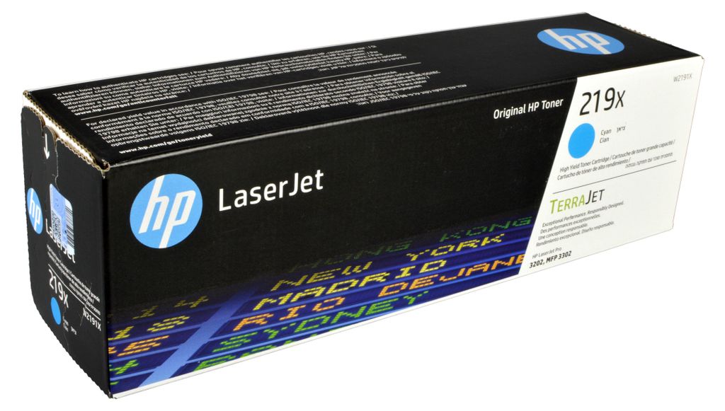 Toner HP W2191X, color cian, número de modelo 219X Imagen del producto 