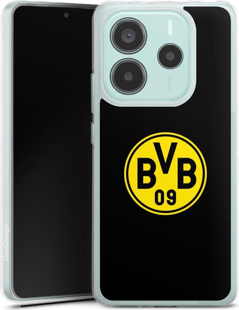 DeinDesign Handyhülle für Xiaomi Redmi Note 14 5G Silikon Hülle Case Smartphone Schutzhülle BVB Borussia Dortmund Logo