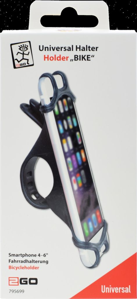 2GO Universal Handyhalter "BIKE" am Fahrradlenker 4-6 Zoll