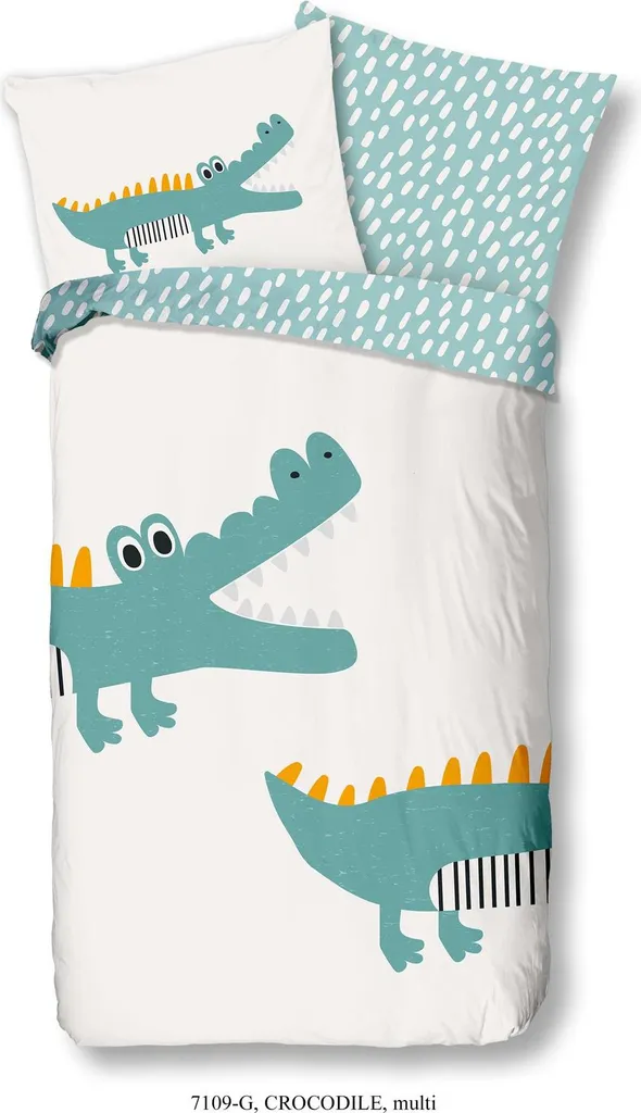 Offerta Set Letto Good Morning Crocodile 135x200 cm Cotone