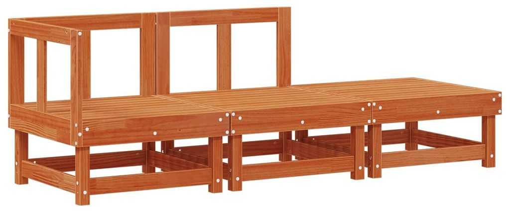 Eleganten-Stil Gartenlounge-Set - Sitzgruppe - Stabiles - Sectional Sofa Einheiten Wachsbraun 183x61x62 cm - Gartensofas - Möbel26