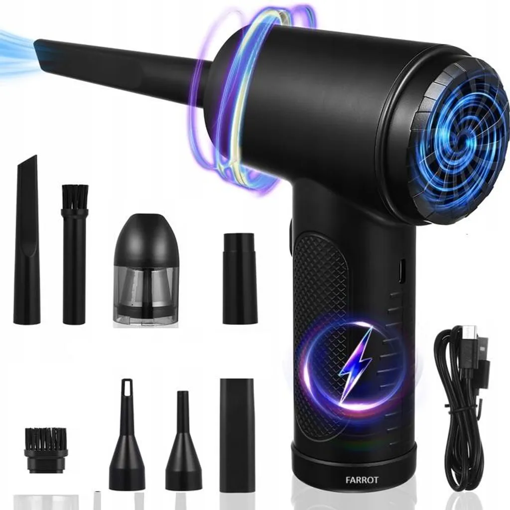 Aspirapolvere Auto Potente Senza Fili: Mini Soffiatore Turbo 2-in-1 - 4