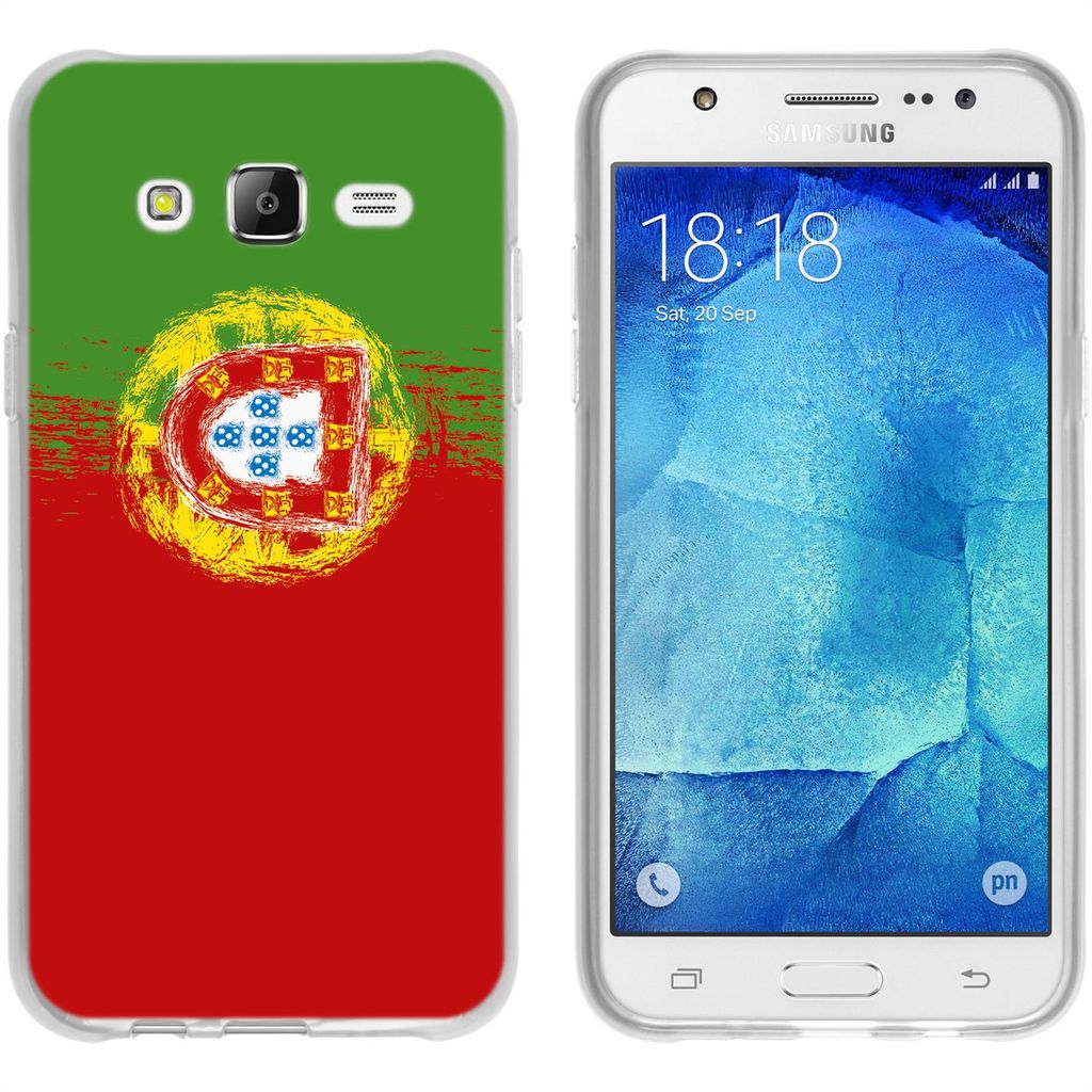 PhoneNatic Case kompatibel mit Samsung Galaxy J5 (2015 - J500) Silikon-Hülle WM Portugal M8