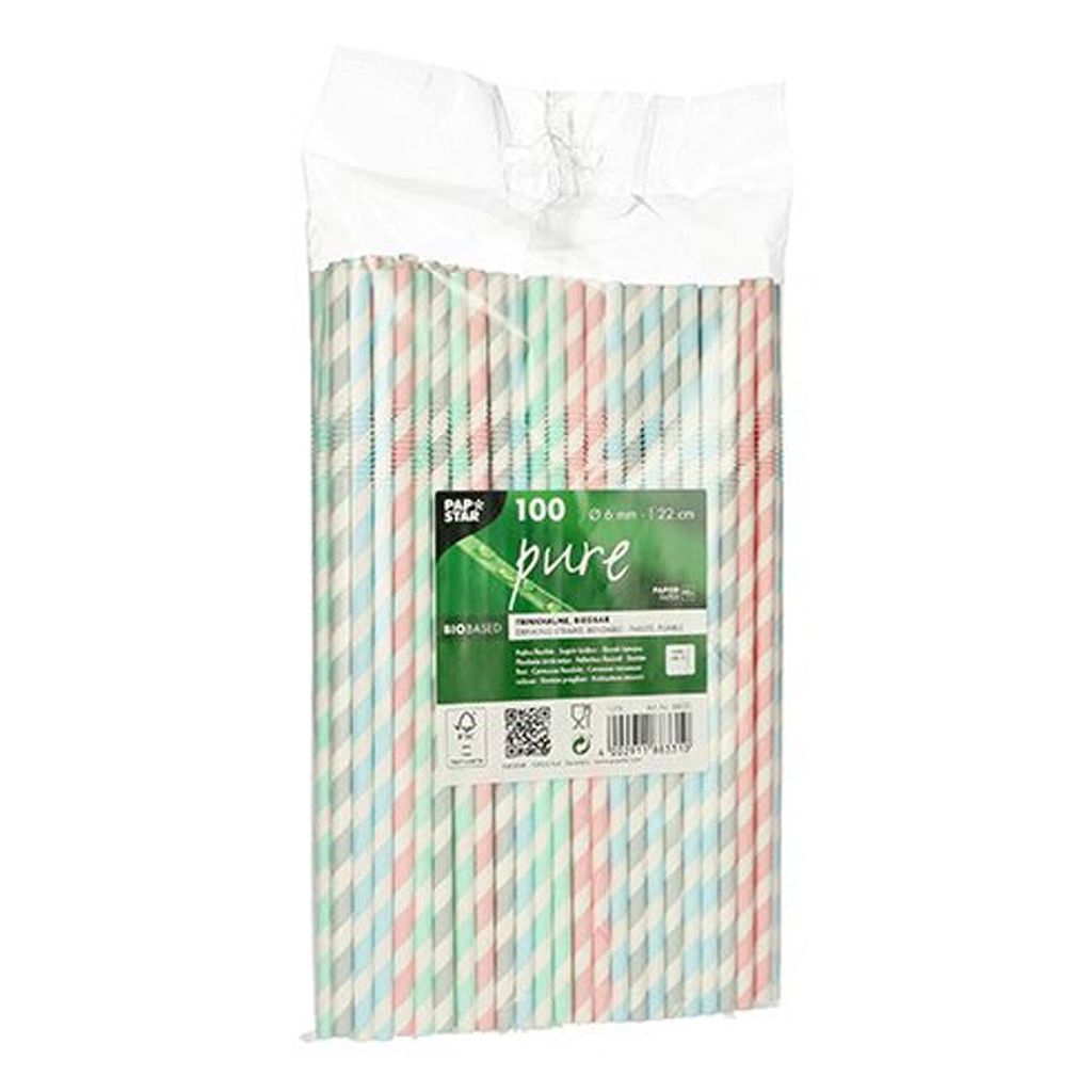 100 brček PAPSTAR čistých, různé barvy Obrázek produktu