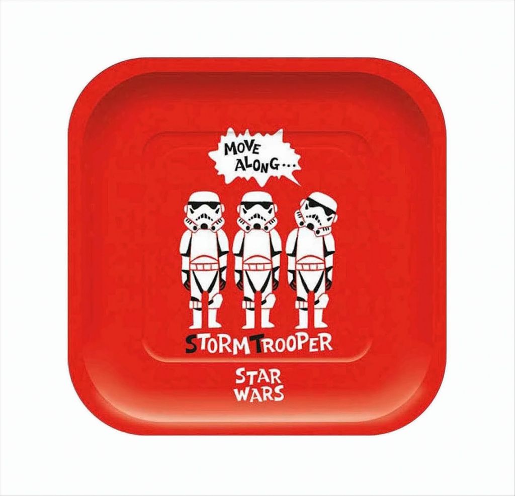 Star Wars Stormtrooper Pappteller 4 Stück rot-weiss-schwarz 24x24cm