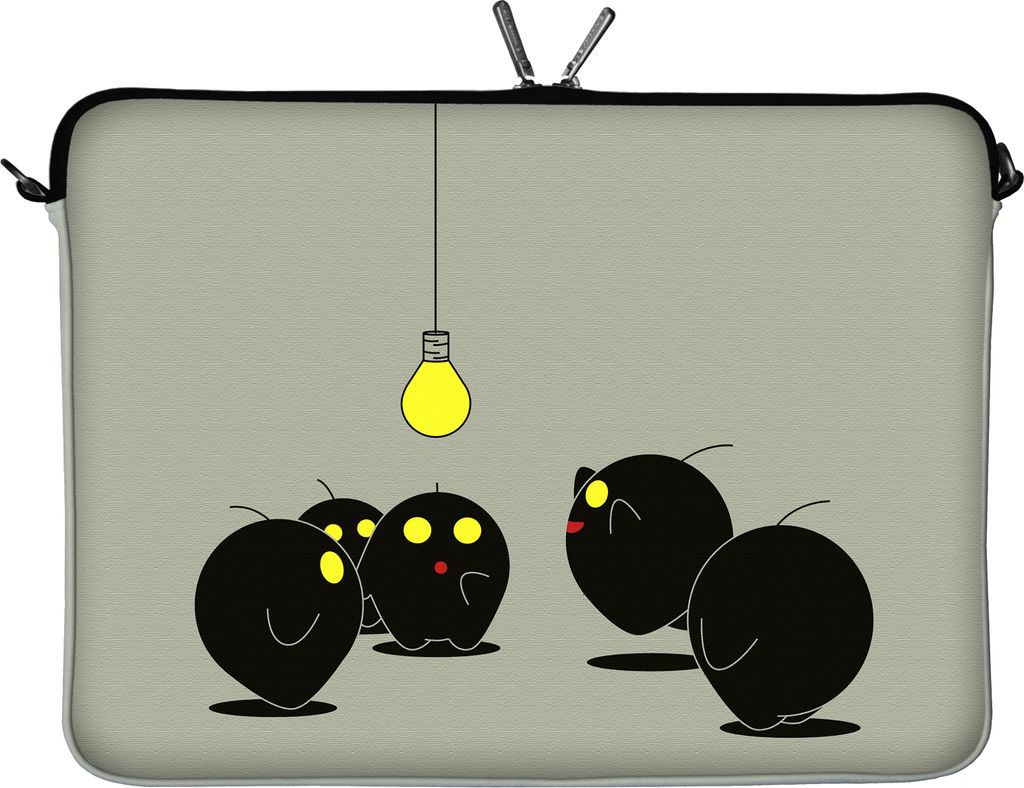 LS157-10 Illumination Designer Tablethülle 10.1 Zoll universal Neopren 9,7 bis 10,2 Zoll (25,9 cm) Tablet Case Etui Tasche Sleeve Hülle grau-schwarz