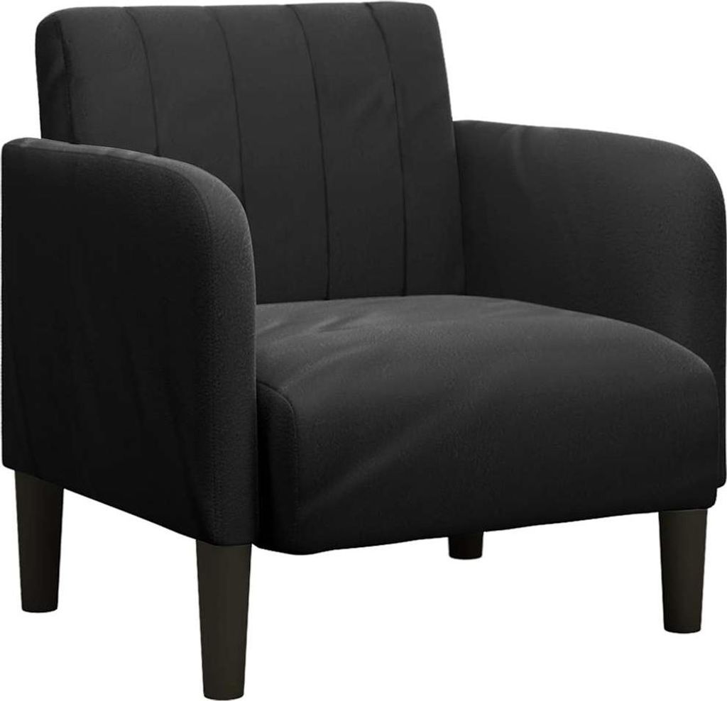 vidaXL Sessel mit Armlehnen Schwarz 54 cm Samt