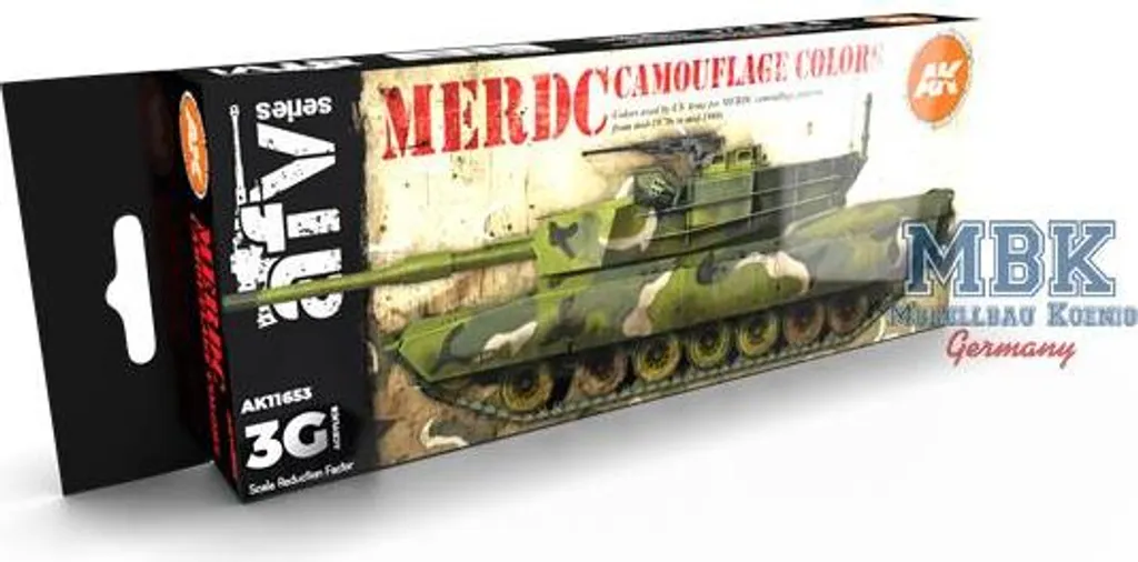 AK Interactive AK-11653 Set de Peintures MERDC 3e Génération pour Maquette