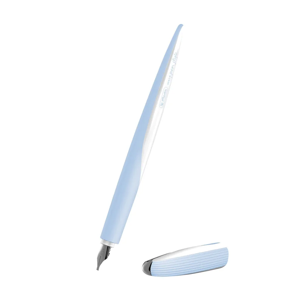 Set de calligraphie Herlitz Nicewriter bleu clair avec plumes et encres