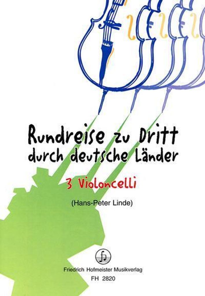 Rundreise zu dritt durch deutsche Länderfür 3 Violoncelli