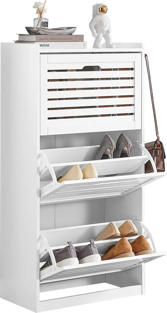 Meuble Chaussures Compact 3 Niveaux : Finissez-en avec le Désordre en Entrée