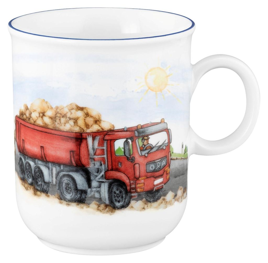 Seltmann Weiden Compact Kinder Henkelbecher Auf der Baustelle 1 Stück