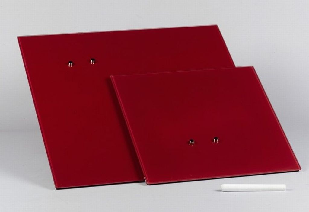 Glas Magnettafel Chrystallo  50x50 rot Memoboard Produktbild 