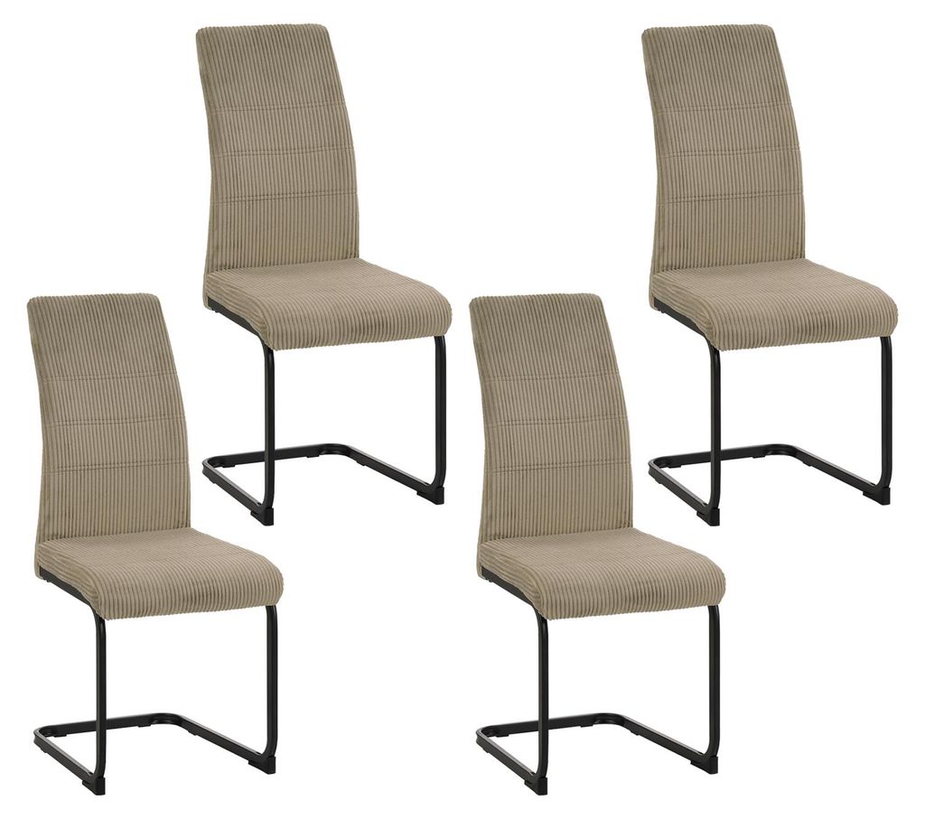 Schwingstuhl SallyP Cordstoff Beige Produktbild 