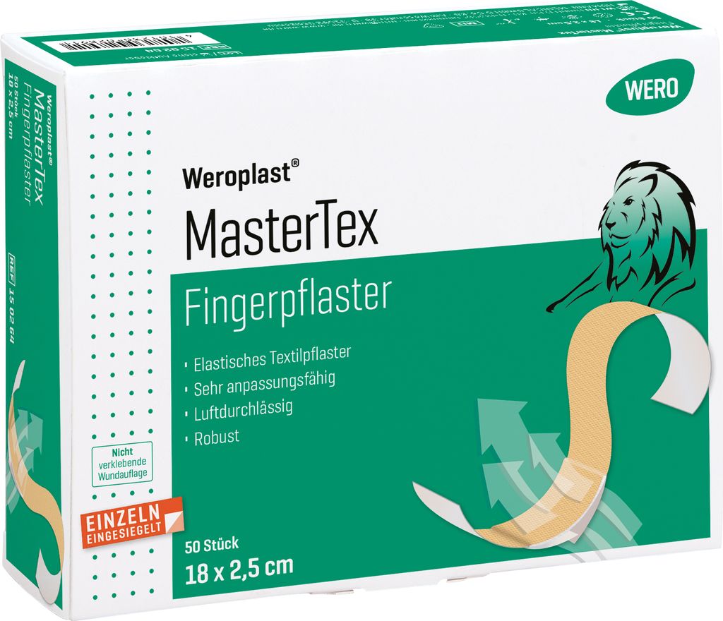 Weroplast MasterTex Fingerpflaster 18 x 2,5 cm, 50 Stk/Pkg