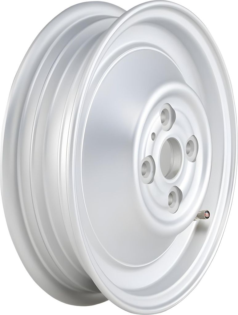 Felge Schlauchlos SIP Performance 2.15 Ø 10 Zoll silber matt 4-Loch für Vespa 50 S, SR, Sprinter, Revival, 90, 100 1°