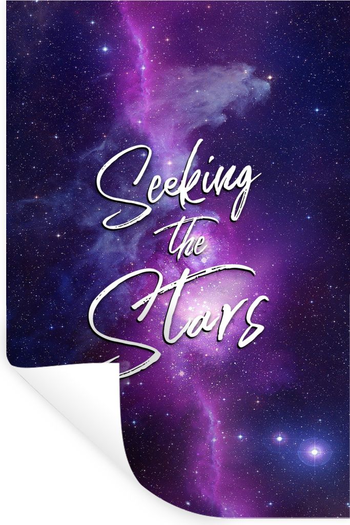 MuchoWow Wandtattoo Wandsticker Wandaufkleber Die Suche nach den Sternen" - Sprichwörter - Zitate - Raumfahrt - Jungen - Mädchen - Kinder 20x30...