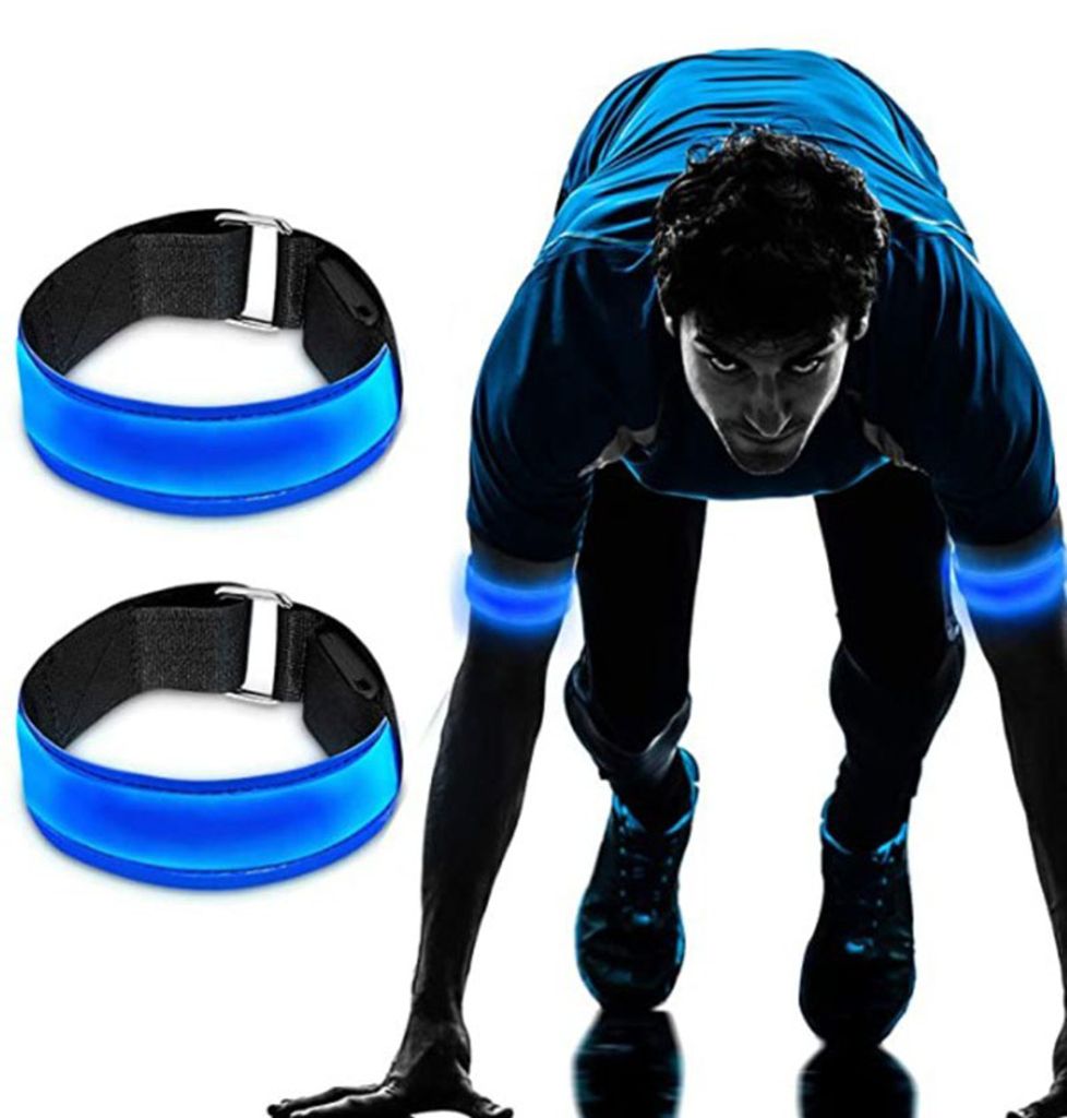 Networx Glowing LED-Armband Leuchtband zum Joggen, blau